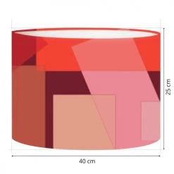 Abat-jours Lampadaires Abat-jour Art Deco Red T 40 X H 27 -Lampadaires || Lustres || Guirlandes et décorations lumineuses Soldes abat jour art deco red t 40 x h 27 2