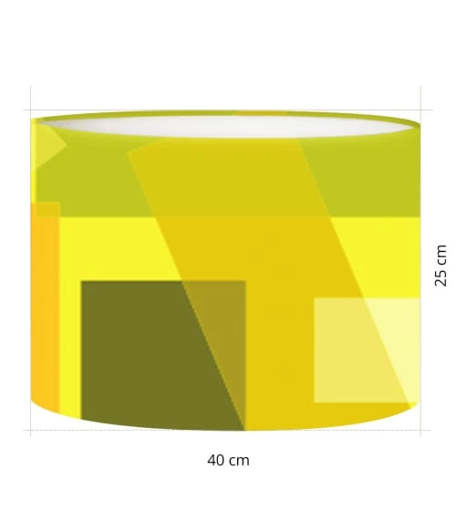 Abat-jours Lampadaires Abat-jour Art Deco Yellow T 40 X H 27 5 Abat-jours Lampadaires Abat-jour Art Deco Yellow T 40 X H 27 – Image 3