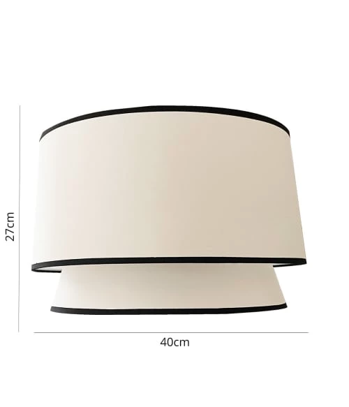 Abat-jours Lampadaires Abat-jour Cleo Blanc T 40 X H 27 5 Abat-jours Lampadaires Abat-jour Cleo Blanc T 40 X H 27 – Image 3