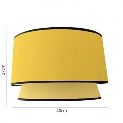 Abat-jours Lampadaires Abat-jour Cleo Jaune T 40 X H 27 -Lampadaires || Lustres || Guirlandes et décorations lumineuses Soldes abat jour cleo jaune t 40 x h 27 2