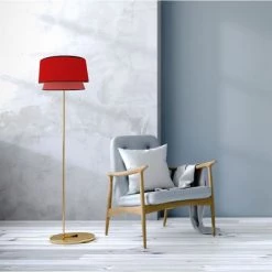 Abat-jours Lampadaires Abat-jour Cleo Rouge T 40 X H 27 -Lampadaires || Lustres || Guirlandes et décorations lumineuses Soldes abat jour cleo rouge t 40 x h 27 1