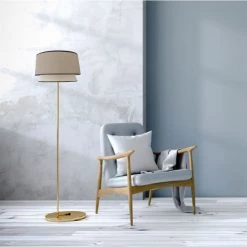 Abat-jours Lampadaires Abat-jour Cleo Taupe T 40 X H 27 -Lampadaires || Lustres || Guirlandes et décorations lumineuses Soldes abat jour cleo taupe t 40 x h 27 1