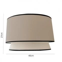 Abat-jours Lampadaires Abat-jour Cleo Taupe T 40 X H 27 -Lampadaires || Lustres || Guirlandes et décorations lumineuses Soldes abat jour cleo taupe t 40 x h 27 2