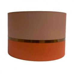 Abat-jours Lampadaires Abat-jour Lampadaire Bicolore Brique Et Beige T 45 X H 28 -Lampadaires || Lustres || Guirlandes et décorations lumineuses Soldes abat jour lampadaire bicolore brique et beige t 45 x h 28 2