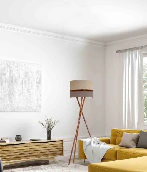 Abat-jours Lampadaires Abat-jour Lampadaire Bicolore Taupe Et Beige T 45 X H 28 4 Abat-jours Lampadaires Abat-jour Lampadaire Bicolore Taupe Et Beige T 45 X H 28 – Image 2