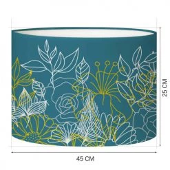 Abat-jours Lampadaires Abat-jour Lampadaire Bouquet Bleu Canard T 45 X H 25 -Lampadaires || Lustres || Guirlandes et décorations lumineuses Soldes abat jour lampadaire bouquet bleu canard t 45 x h 25 1
