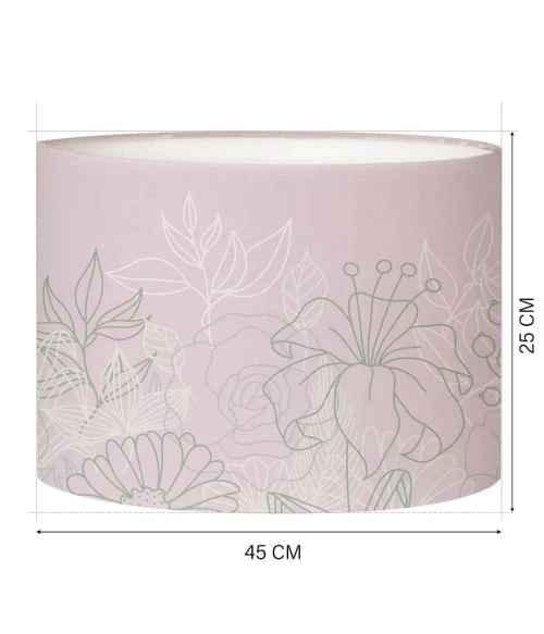 Abat-jours Lampadaires Abat-jour Lampadaire Bouquet Rose Poudré T 45 X H 25 5 Abat-jours Lampadaires Abat-jour Lampadaire Bouquet Rose Poudré T 45 X H 25 – Image 3