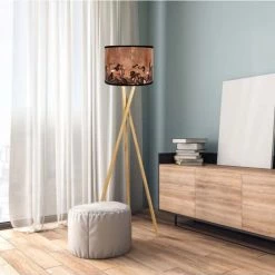 Abat-jours Lampadaires Abat-jour Lampadaire Cuivre Pélican T 40 X H 25 -Lampadaires || Lustres || Guirlandes et décorations lumineuses Soldes abat jour lampadaire cuivre pelican t 40 x h 25 1