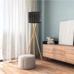 Abat-jours Lampadaires Abat-jour Lampadaire Cuivre Telio T 40 X H 25 -Lampadaires || Lustres || Guirlandes et décorations lumineuses Soldes abat jour lampadaire cuivre telio t 40 x h 25 1