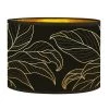 Abat-jours Lampadaires Abat-jour Lampadaire Doré Imprimé Noir Et Or Feuille T 40 X H 25 -Lampadaires || Lustres || Guirlandes et décorations lumineuses Soldes abat jour lampadaire dore imprime noir et or feuille t 40 x h 25