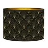 Abat-jours Lampadaires Abat-jour Lampadaire Doré Imprimé Noir Et Or Flora T 40 X H 25 -Lampadaires || Lustres || Guirlandes et décorations lumineuses Soldes abat jour lampadaire dore imprime noir et or flora t 40 x h 25