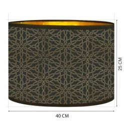 Abat-jours Lampadaires Abat-jour Lampadaire Doré Imprimé Noir Et Or Kiara T 40 X H 25 9 Abat-jours Lampadaires Abat-jour Lampadaire Doré Imprimé Noir Et Or Kiara T 40 X H 25 -Lampadaires || Lustres || Guirlandes et décorations lumineuses Soldes abat jour lampadaire dore imprime noir et or kiara t 40 x h 25 2