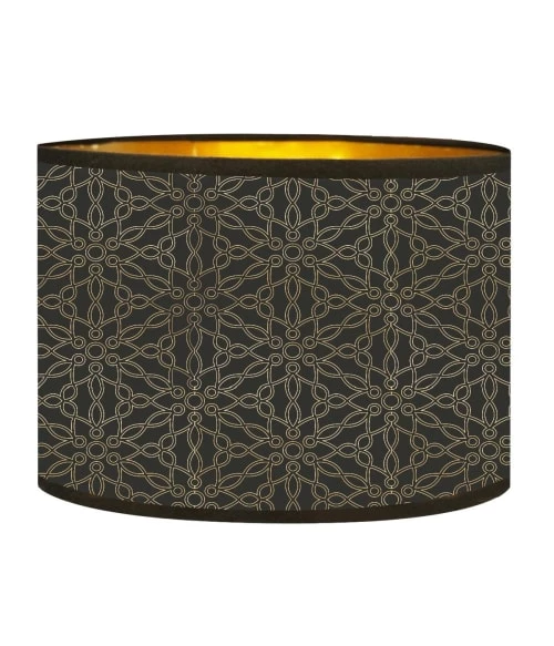 Abat-jours Lampadaires Abat-jour Lampadaire Doré Imprimé Noir Et Or Kiara T 40 X H 25 3 Abat-jours Lampadaires Abat-jour Lampadaire Doré Imprimé Noir Et Or Kiara T 40 X H 25