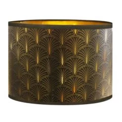 Abat-jours Lampadaires Abat-jour Lampadaire Doré Imprimé Noir Et Or Telio T 40 X H 25 -Lampadaires || Lustres || Guirlandes et décorations lumineuses Soldes abat jour lampadaire dore imprime noir et or telio t 40 x h 25 3