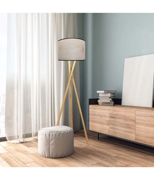 Abat-jours Lampadaires Abat-jour Lampadaire Effet Bois Chêne T 35 X H 20 4 Abat-jours Lampadaires Abat-jour Lampadaire Effet Bois Chêne T 35 X H 20 – Image 2