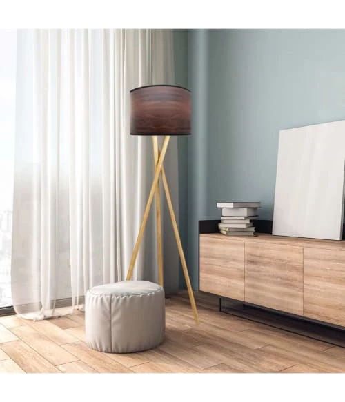 Abat-jours Lampadaires Abat-jour Lampadaire Effet Bois Cocobolo T 35 X H 20 4 Abat-jours Lampadaires Abat-jour Lampadaire Effet Bois Cocobolo T 35 X H 20 – Image 2