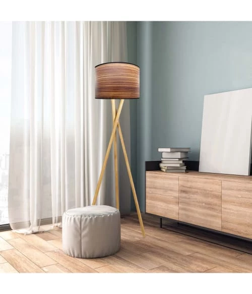 Abat-jours Lampadaires Abat-jour Lampadaire Effet Bois Pin T 35 X H 20 4 Abat-jours Lampadaires Abat-jour Lampadaire Effet Bois Pin T 35 X H 20 – Image 2