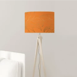 Abat-jours Lampadaires Abat-jour Lampadaire Feuille Orange Acidulé T 45 X H 25 -Lampadaires || Lustres || Guirlandes et décorations lumineuses Soldes abat jour lampadaire feuille orange acidule t 45 x h 25 2