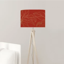 Abat-jours Lampadaires Abat-jour Lampadaire Feuille Rouge Acidulé T 45 X H 25 -Lampadaires || Lustres || Guirlandes et décorations lumineuses Soldes abat jour lampadaire feuille rouge acidule t 45 x h 25 2