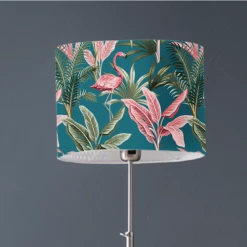 Abat-jours Lampadaires Abat-jour Lampadaire Flamand Bleu Canard T 45 X H 25 -Lampadaires || Lustres || Guirlandes et décorations lumineuses Soldes abat jour lampadaire flamand bleu canard t 45 x h 25 2