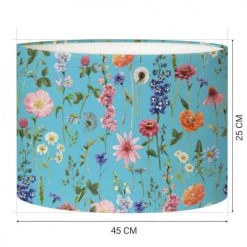 Abat-jours Lampadaires Abat-jour Lampadaire Fleur Bleu Acidulé T 45 X H 25 -Lampadaires || Lustres || Guirlandes et décorations lumineuses Soldes abat jour lampadaire fleur bleu acidule t 45 x h 25 5