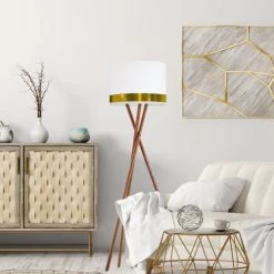 Abat-jours Lampadaires Abat-jour Lampadaire Jonc Blanc Et Or T 45 X H 25 6 Abat-jours Lampadaires Abat-jour Lampadaire Jonc Blanc Et Or T 45 X H 25 -Lampadaires || Lustres || Guirlandes et décorations lumineuses Soldes abat jour lampadaire jonc blanc et or t 45 x h 25 1