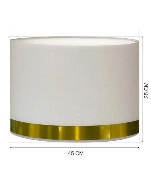 Abat-jours Lampadaires Abat-jour Lampadaire Jonc Blanc Et Or T 45 X H 25 5 Abat-jours Lampadaires Abat-jour Lampadaire Jonc Blanc Et Or T 45 X H 25 – Image 3