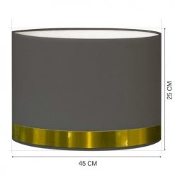 Abat-jours Lampadaires Abat-jour Lampadaire Jonc Gris Et Or T 45 X H 25 -Lampadaires || Lustres || Guirlandes et décorations lumineuses Soldes abat jour lampadaire jonc gris et or t 45 x h 25 2