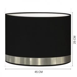 Abat-jours Lampadaires Abat-jour Lampadaire Jonc Noir Et Aluminium T 45 X H 25 -Lampadaires || Lustres || Guirlandes et décorations lumineuses Soldes abat jour lampadaire jonc noir et aluminium t 45 x h 25 2