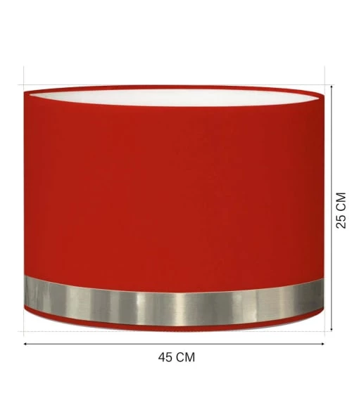 Abat-jours Lampadaires Abat-jour Lampadaire Jonc Rouge Et Aluminium T 45 X H 25 5 Abat-jours Lampadaires Abat-jour Lampadaire Jonc Rouge Et Aluminium T 45 X H 25 – Image 3