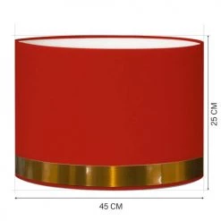 Abat-jours Lampadaires Abat-jour Lampadaire Jonc Rouge Et Cuivre T 45 X H 25 -Lampadaires || Lustres || Guirlandes et décorations lumineuses Soldes abat jour lampadaire jonc rouge et cuivre t 45 x h 25 2
