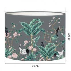 Abat-jours Lampadaires Abat-jour Lampadaire Jungle Gris T 45 X H 25 -Lampadaires || Lustres || Guirlandes et décorations lumineuses Soldes abat jour lampadaire jungle gris t 45 x h 25 1