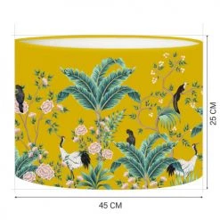 Abat-jours Lampadaires Abat-jour Lampadaire Jungle Jaune Moutarde T 45 X H 25 -Lampadaires || Lustres || Guirlandes et décorations lumineuses Soldes abat jour lampadaire jungle jaune moutarde t 45 x h 25 1
