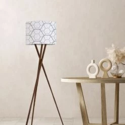 Abat-jours Lampadaires Abat-jour Lampadaire Karo T 40 X H 25 -Lampadaires || Lustres || Guirlandes et décorations lumineuses Soldes abat jour lampadaire karo t 40 x h 25 1