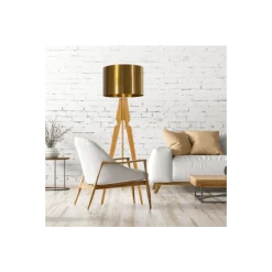 Abat-jours Lampadaires Abat-jour Lampadaire Laqué Or Brillant T 40 X H 25 -Lampadaires || Lustres || Guirlandes et décorations lumineuses Soldes abat jour lampadaire laque or brillant t 40 x h 25 1