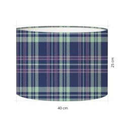 Abat-jours Lampadaires Abat-jour Lampadaire Tartan Anto T 40 X H 27 -Lampadaires || Lustres || Guirlandes et décorations lumineuses Soldes abat jour lampadaire tartan anto t 40 x h 27 2