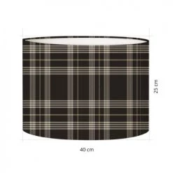 Abat-jours Lampadaires Abat-jour Lampadaire Tartan Cristi T 40 X H 27 -Lampadaires || Lustres || Guirlandes et décorations lumineuses Soldes abat jour lampadaire tartan cristi t 40 x h 27 2