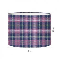 Abat-jours Lampadaires Abat-jour Lampadaire Tartan Franci T 40 X H 27 -Lampadaires || Lustres || Guirlandes et décorations lumineuses Soldes abat jour lampadaire tartan franci t 40 x h 27 2
