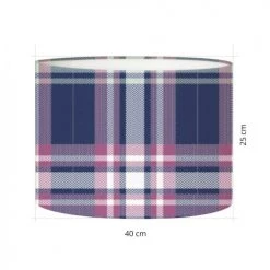 Abat-jours Lampadaires Abat-jour Lampadaire Tartan Lucy T 40 X H 27 -Lampadaires || Lustres || Guirlandes et décorations lumineuses Soldes abat jour lampadaire tartan lucy t 40 x h 27 2