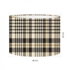 Abat-jours Lampadaires Abat-jour Lampadaire Tartan Rach T 40 X H 27 -Lampadaires || Lustres || Guirlandes et décorations lumineuses Soldes abat jour lampadaire tartan rach t 40 x h 27 2