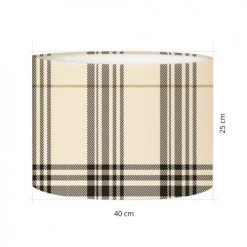Abat-jours Lampadaires Abat-jour Lampadaire Tartan Sand T 40 X H 27 -Lampadaires || Lustres || Guirlandes et décorations lumineuses Soldes abat jour lampadaire tartan sand t 40 x h 27 2