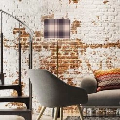 Abat-jours Lampadaires Abat-jour Lampadaire Tartan Timo T 40 X H 27 -Lampadaires || Lustres || Guirlandes et décorations lumineuses Soldes abat jour lampadaire tartan timo t 40 x h 27 1