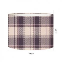Abat-jours Lampadaires Abat-jour Lampadaire Tartan Timo T 40 X H 27 -Lampadaires || Lustres || Guirlandes et décorations lumineuses Soldes abat jour lampadaire tartan timo t 40 x h 27 2