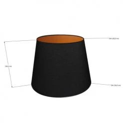 Abat-jours Lampadaires Abat-jour Pour Lampadaire Conique Noir Et Cuivre T 35 X H 25 -Lampadaires || Lustres || Guirlandes et décorations lumineuses Soldes abat jour pour lampadaire conique noir et cuivre t 35 x h 25 2