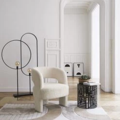 Maisons Du Monde Lampadaires Lampadaire 2 Cerclages En Metal Noir Mat H169 -Lampadaires || Lustres || Guirlandes et décorations lumineuses Soldes lampadaire 2 cerclages en metal noir mat h169 1000 5 10 210873 4