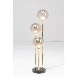 Kare Design Lampadaires Lampadaire 3 Globes En Verre, Acier Doré Et Marbre H83 -Lampadaires || Lustres || Guirlandes et décorations lumineuses Soldes lampadaire 3 globes en verre acier dore et marbre h83 3