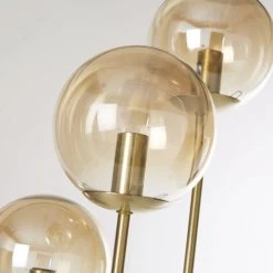Maisons Du Monde Lampadaires Lampadaire 3 Globes En Verre Ambré Et Métal Doré H114 -Lampadaires || Lustres || Guirlandes et décorations lumineuses Soldes lampadaire 3 globes en verre ambre et metal dore h114 1000 4 29 202610 2