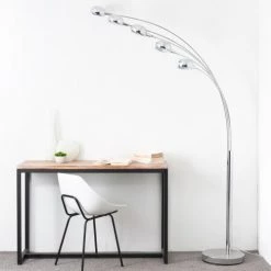 Maisons Du Monde Lampadaires Lampadaire 5 Branches En Métal Chromé H198 -Lampadaires || Lustres || Guirlandes et décorations lumineuses Soldes lampadaire 5 branches en metal chrome h198 1000 10 6 110952 8