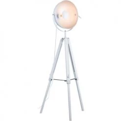 ATHM DESIGN Lampadaires Lampadaire Abat Jour Blanc Pieds Métal -Lampadaires || Lustres || Guirlandes et décorations lumineuses Soldes lampadaire abat jour blanc pieds metal 8