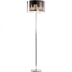 ATHM DESIGN Lampadaires Lampadaire Abat Jour Et Pied Métal Argent -Lampadaires || Lustres || Guirlandes et décorations lumineuses Soldes lampadaire abat jour et pied metal argent 3